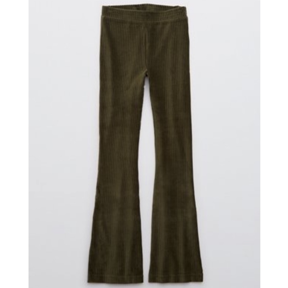 Aerie Groove-on Velour High Waisted Flare Pant